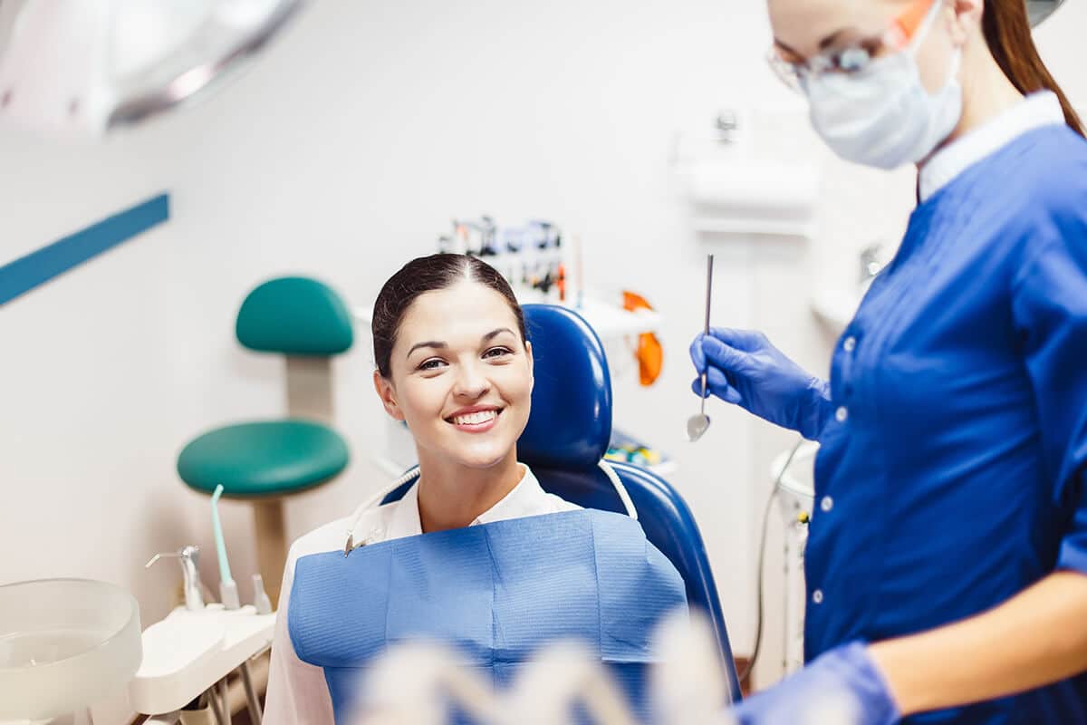 Woman who has learned how to treat periodontitis